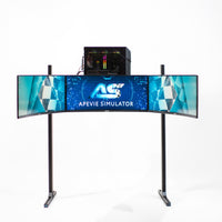 Apevie Simulator External Triple Monitor Stand up to 34" Monitor or TV