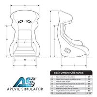 Apevie Simulator - AS-M3 Sim Racing Seat Black / Red