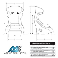 Apevie Simulator - AS-M3 Sim Racing Seat Black / Red