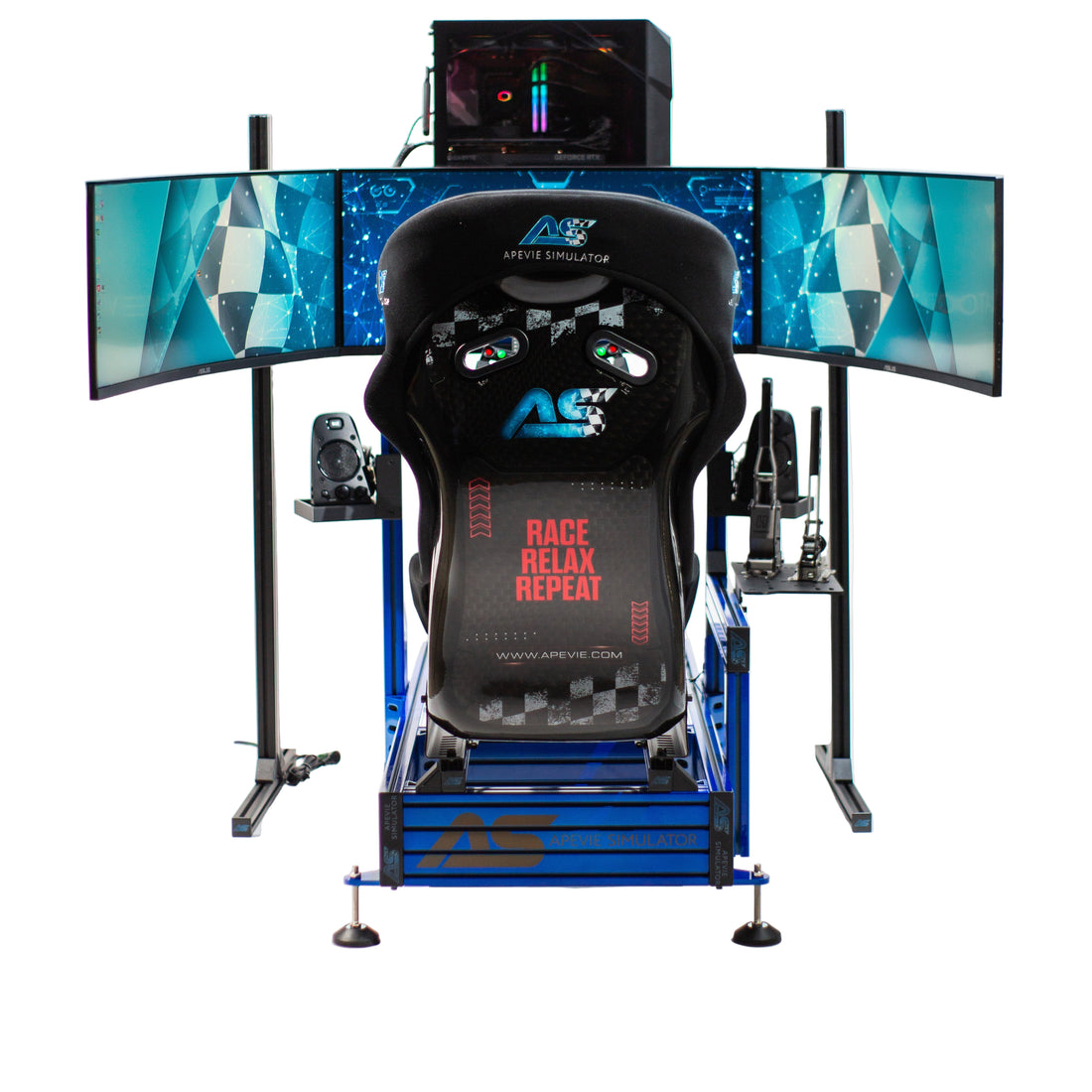 AS8 RTR Turn-Key Racing Simulator Plug & Play Sim Rig – ApevieSimulator