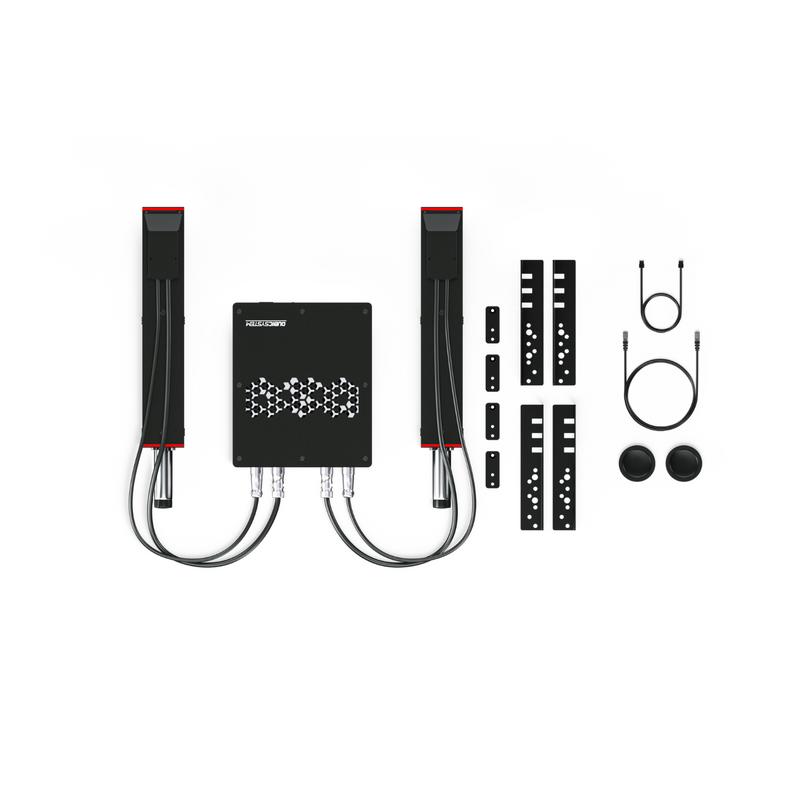 QS-220 3DOF motion actuators by Qubic System — three-actuator motion kit, product view.