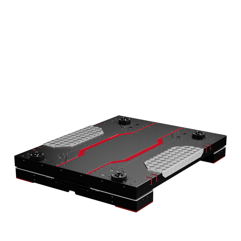 Qubic System QS-CH2 2DOF motion platform with traction loss — product photo, front view.