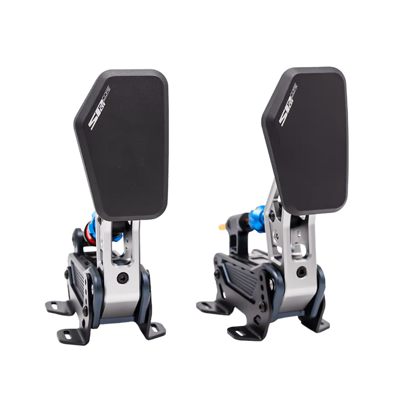Cube Controls SPO1 Core sim racing pedals — product photo, front view.