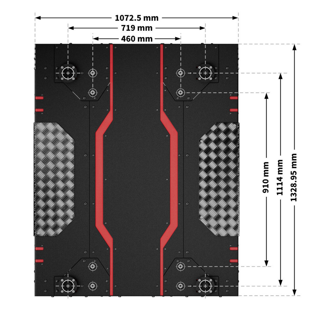 QS-CH2 2DOF motion platform with traction loss