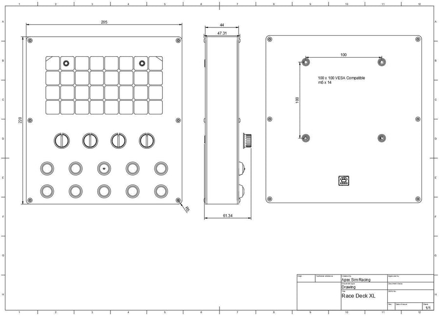 Race Deck XL Button Box
