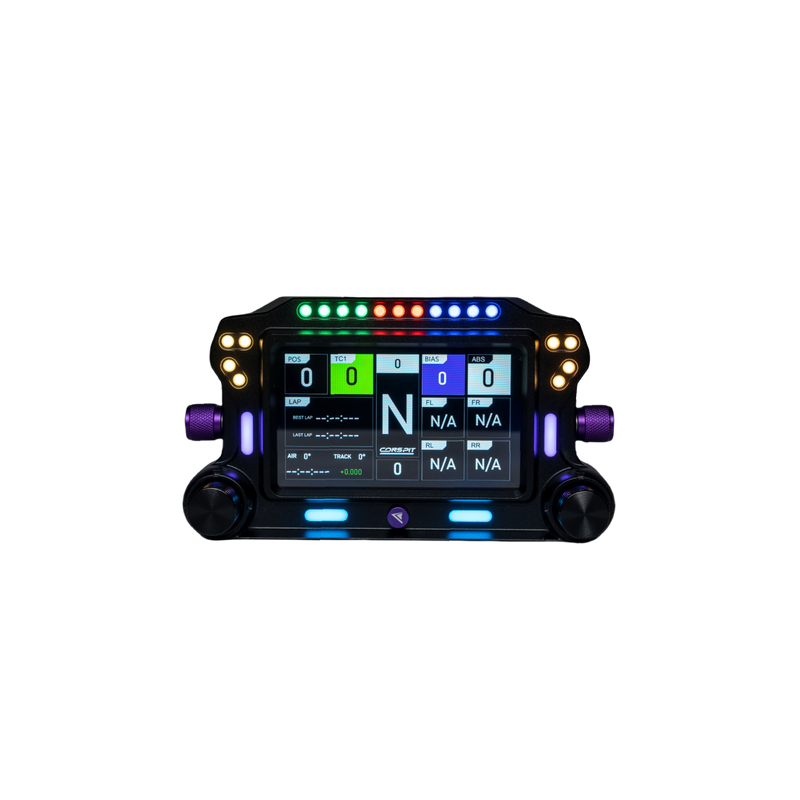 Conspit CSD touchscreen dashboard for sim racing — product photo, front view.