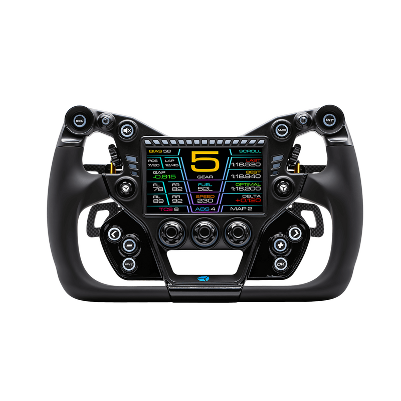 Cube Controls GT-X2 sim racing steering wheel — product photo, front view.