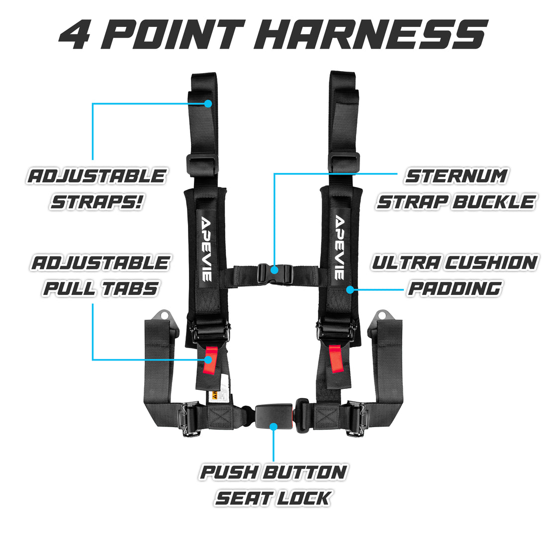 Apevie Simulator 4-Point Harness