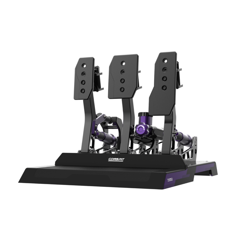 Conspit CPP-Lite three-pedal set for sim racing — product photo, front view.