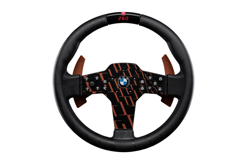 Fanatec CSL steering wheel BMW with QR2 Lite wheel-side — product photo, front view.