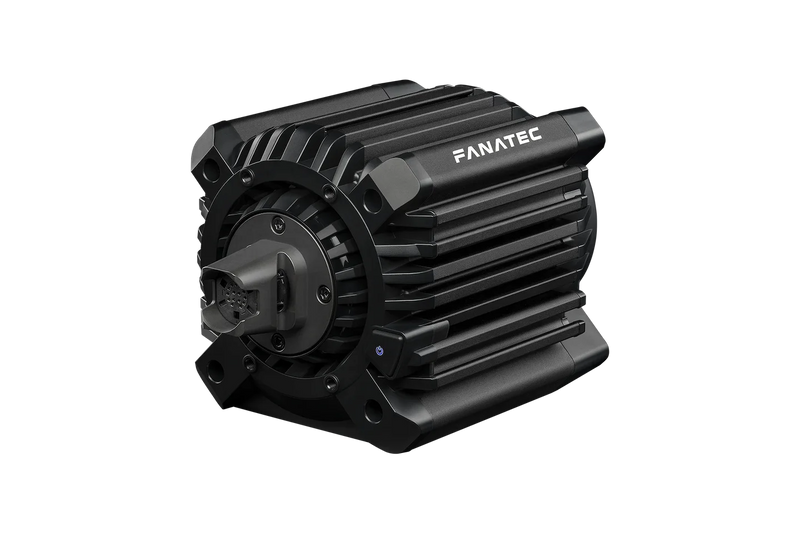 Fanatec ClubSport DD+ direct-drive wheelbase, 18Nm — product photo, front view.