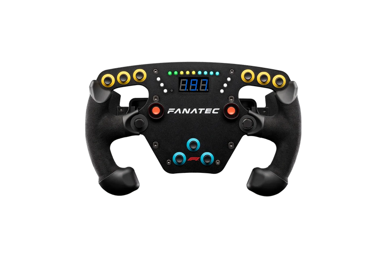 Fanatec ClubSport Steering Wheel F1 Esports V2, front view.