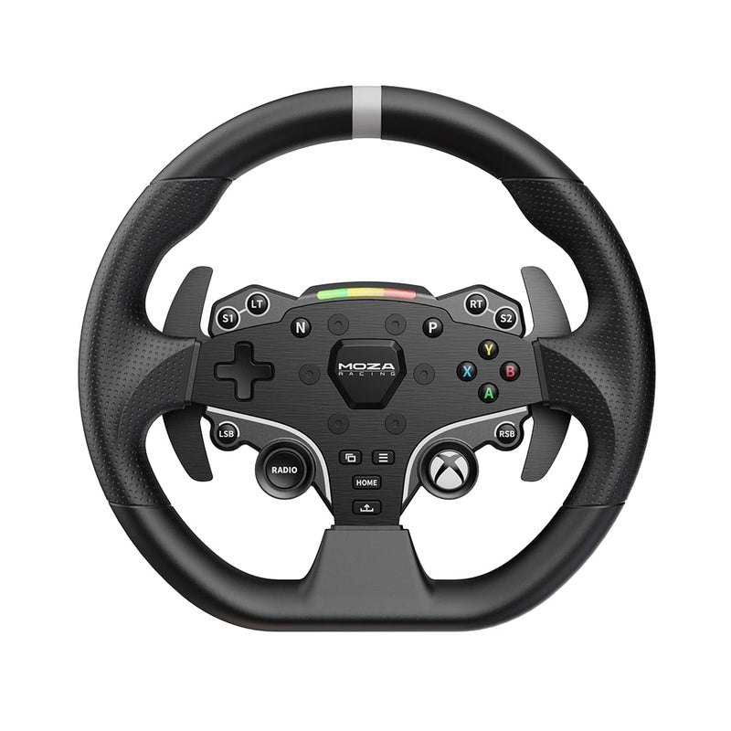 Moza Racing ESX sim racing steering wheel for Xbox and PC — product photo, front view.