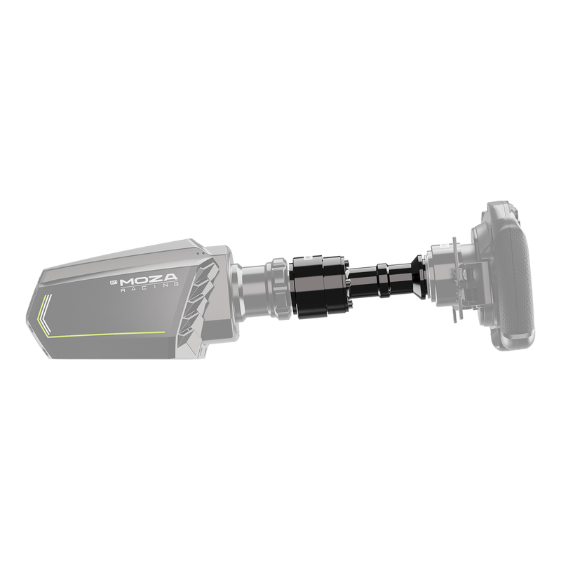Moza Racing 150mm extension rod for wheelbases — product photo, front view.