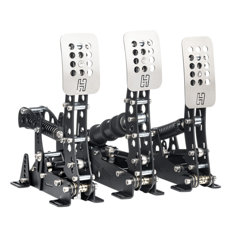 Heusinkveld Ultimate+ three-pedal set — product photo, front view.