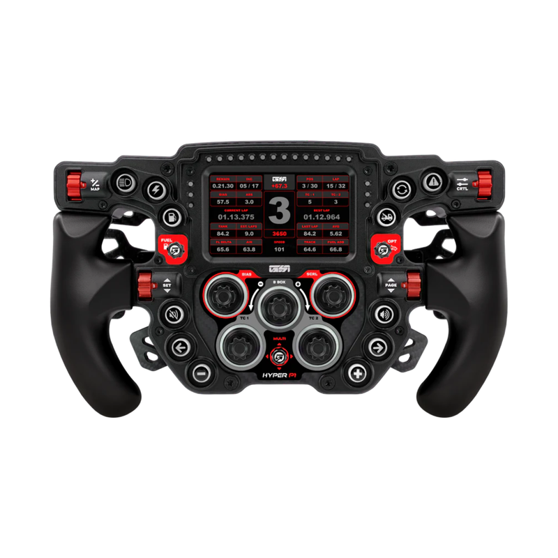 GSI Hyper P1 formula sim racing steering wheel — product photo, front view.