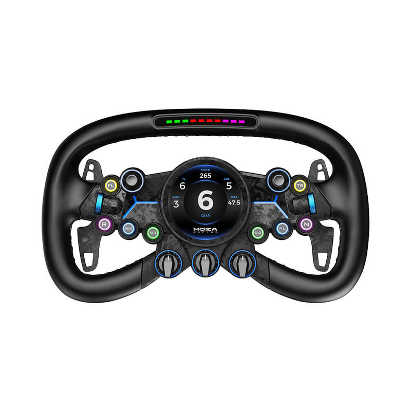Moza Vision GS sim racing steering wheel — product photo, front view.