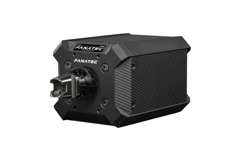 Fanatec Podium wheelbase DD2 with QR2 (US) — product photo, front view.