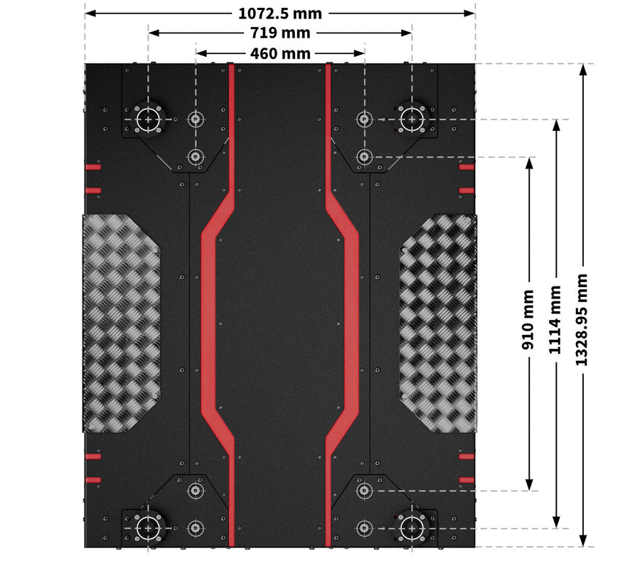 QS-CH2 2DOF motion platform with traction loss