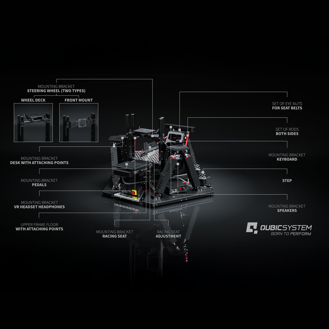 Qubic System QS-S25 (6DOF) Simulator Cockpit Only