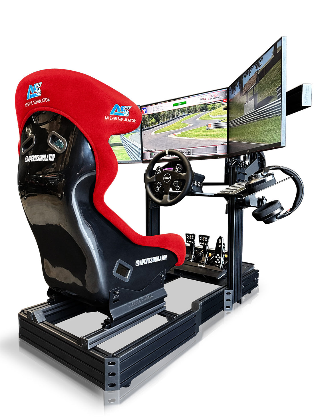 Apevie Simulator  - AS-M3 Sim Racing Seat Black / Red
