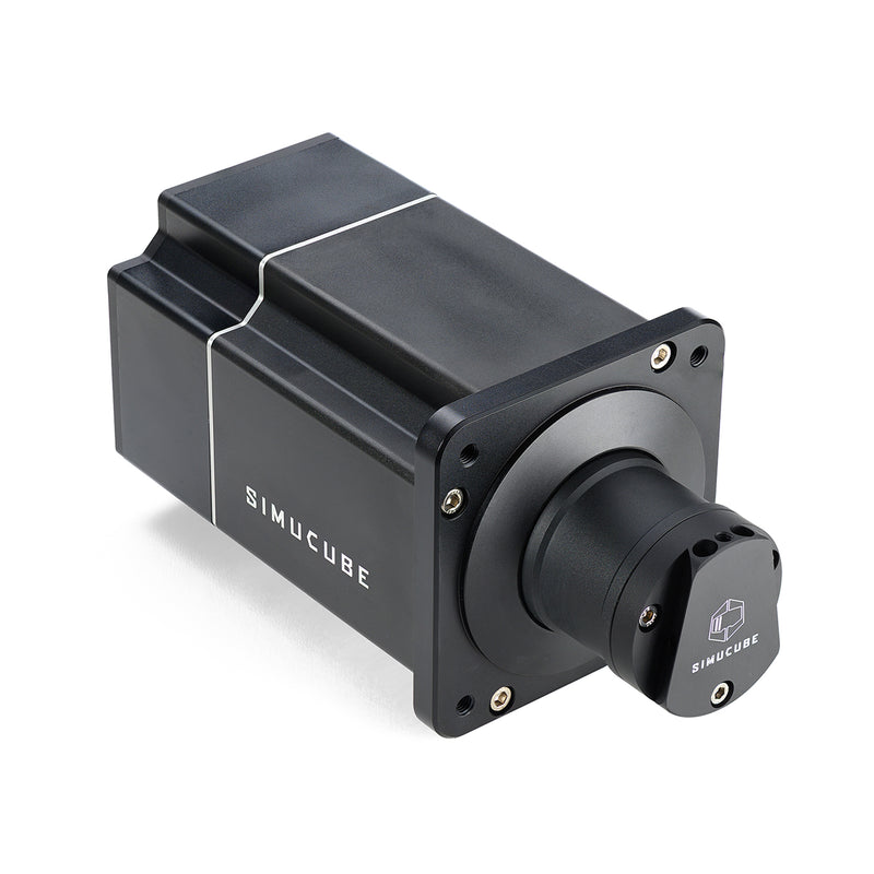 Simucube 2 Pro direct-drive wheelbase, 25Nm force feedback, front view.