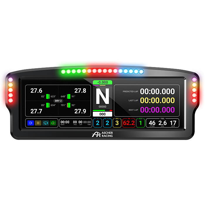 Ascher Racing Dashboard 8 Inch | Sim Racing Equipment – ApevieSimulator