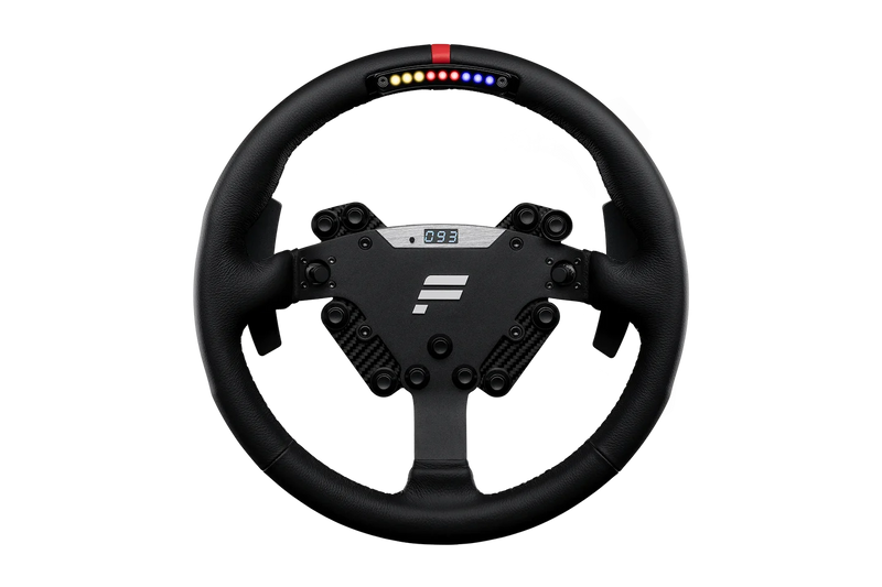 Fanatec ClubSport steering wheel RS QR2 wheel-side — product photo, front view.