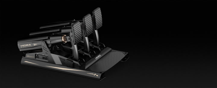 Black and gold gaming chair with 'Moka' branding on a black background