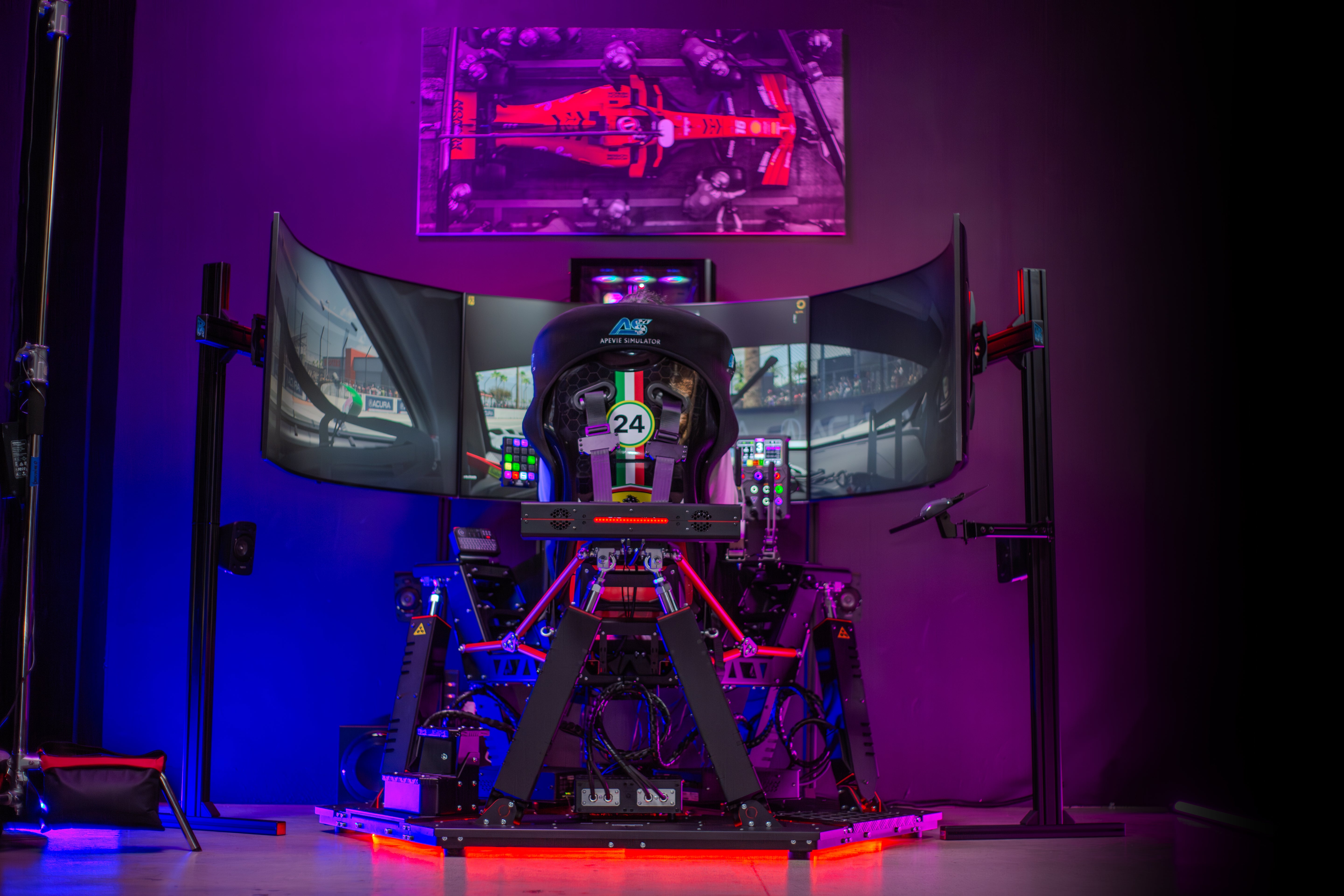 Sim Racing Dof AS1 6DOF Racing Simulator with QS-S25 Spider Motion Platform ...