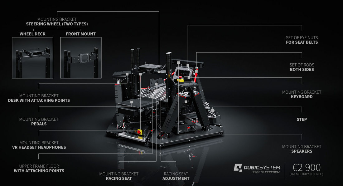 Qubic System QS-S25 (6DOF) Simulator Cockpit Only