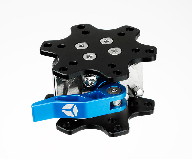 Cube Controls universal quick release full set for sim racing wheels — blue.