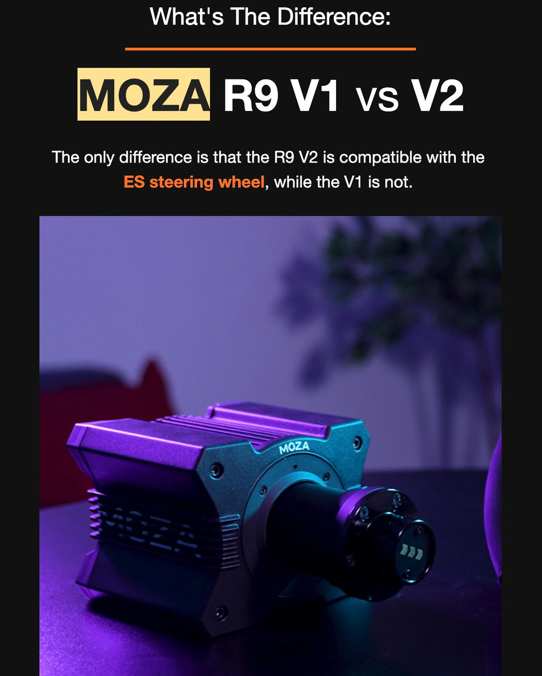 Moza Racing R9 Wheel Base V2 (Version 2)